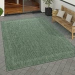 Paco Home Tapis Exterieur Terrasse Balcon Tapis Cuisine Moderne Motif Geometrique Motif Abstrait, Dimension:300x400 cm, Couleur:Vert