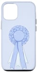 Coque pour iPhone 14 Ruban bleu clair coquette rosette nœud