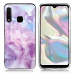 Marmormotiv Samsung Galaxy A70e skal - Lila Moln