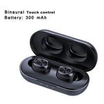 DFGH TWS 5.0 Bluetooth wireless earphone Touch Handsfree Stereo Wireless Bluetooth Headphone Earbuds With Mic Charging box (Color : Block 1)
