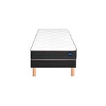 Ensemble Matelas Sommier 120 x 190 Vitality 2.1 120x190 + sommier gris fumé +pieds