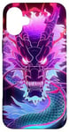 Coque pour iPhone 16 Plus Cyber Dragon fluo