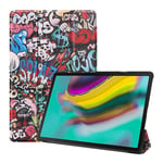 Samsung Galaxy Tab S5e vikfodral med tryck - Graffiti