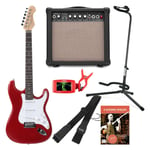 Pack Guitare Electrique Amplificateur 15W Ampli Support Sangle Cables Accordeur