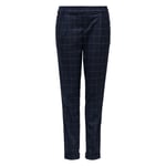 Pantalon slim FEMME Only Abbie bleu marine carreaux