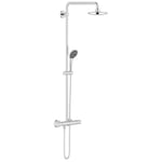 GROHE Vitalio Joy 180 - Exposed Bath Filler Thermostat with Aquadimmer Function (18cm Head Shower 3 Spray, 11cm Hand Shower 3 Spray, Swivable 45 cm Projection Arm, 1.7m Shower Hose). Chrome, 27860001