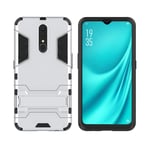 Mipcase Rugged Protective Back Cover for Oppo A9, Multifunctional Trible Layer Phone Case Slim Cover Rigid PC Shell + soft Rubber TPU Bumper + Elastic Air Bag with Invisible Support (White)