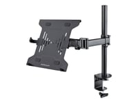 Startech.Com Laptop Desk Mount, Monitor And Laptop Mount For Desk, Displays 34In (8Kg/17.6Lb) & Laptops (4.5Kg/9.9Lbs), Adjustable & Articulating Vesa Laptop Tray Arm - Desk Monitor Mount - Clamp / Grommet Mount (A-Laptop-Desk-Mount) - Monteringssat