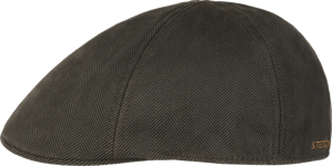 Stetson Men's Herringbone Duck Flat Cap Mud-Black, 58-59/L