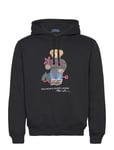 Polo Bear Fleece Hoodie Tops Sweat-shirts & Hoodies Hoodies Black Polo Ralph Lauren