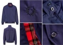 FRED PERRY Reissues Bomber Jacket Mens Navy Size 36 Zip-Thru Top BNWT R£200