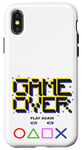 Coque pour iPhone X/XS Game Over Vintage Retro Jeux Vidéo Gaming