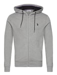 Uspa Sweat Hood/Zip Erdi Men Grey U.S. Polo Assn.