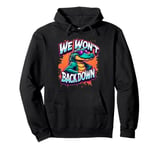 Retro We Won't Back Down Florida Fun Fear The Chomp Gator Pullover Hoodie