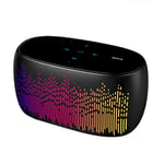 JACKWS Bluetooth Speaker, Touch Mini Wireless LED Colorful Light Three Speakers 12 Hours Lifetime Subwoofer Party Gift