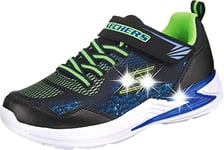 Skechers Garçon Erupters Iii - Derlo Baskets, Noir Black Mesh Synthetic Blue Lime Trim Bblm, 34 Eu