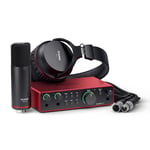 Focusrite Scarlett 2i2 Studio 4th Gen, bundle d'interface audio USB pour les auteurs-compositeurs, avec microphone à condensateur et casque : enregistrez, streamez et podcastez