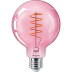 Ampoule led Globe E27 25W Blanc Chaud Pink Compatible Variateur, Verre - Philips