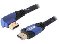 Delock Vinklet HDMI kabel - UHD 4K/30Hz  - Blå - 3 m
