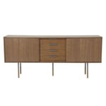 Buffet en Bois Massif 2 Portes et 4 Tiroirs - L200 x H81cm - Alturas