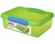 Sistema Microwave Bowl Rectangular Made of BPA Free Plastic Freezer  - 2.Litre