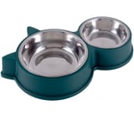 Double bol en acier inoxydable pour oreilles de chat, bol pour chien, bol pour chat, double bol anti-renversement