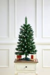 Christmas Tree 3ft Pre-Lit Frosted 20 Warm White LED Lights Battery Powered 9239