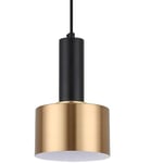 Hobaca E27 Noir Doré Luminaire Suspension Industrielle Luminaire Suspendu Contemporain Design Lustre Suspension Moderne Cuisine Salon Salle à Manger Chambre (B)