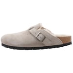 Sabots Birkenstock  Boston Shearling LEVE Taupe LAF