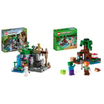 LEGO 21189 Minecraft Le Donjon du Squelette, Jouet Construction & 21240 Minecraft Aventures dans Le Marais, Jouet de Construction, avec Figurines Alex et Zombie dans Le Biome