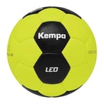 Kempa Leo Ballon de Handball Adultes et Enfants, Jaune Fluo/Noir, 1