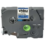 Cassette à ruban compatible avec Brother PT H107B H108 H108GT H105WN Noir bleu