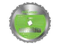  Evolution FURY® Multi-Purpose TCT Circular Saw Blade 185 x 20mm x 16T EVLF185MU