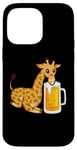 Coque pour iPhone 14 Pro Max Girafe Bière amusante Amoureux de girafe – Girafe drôle