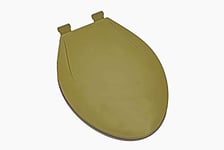 Bath Décor 2Q1E6-58 Builder Grade Slow Close Plastic Toilet Seat with Vari Adjust R'N'C Hinge and Quik-Lok Mounting Hardware, Avocado