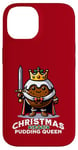 Coque pour iPhone 14 Pudding de Noël Reine drôle de pudding aux prunes dessert britannique