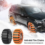 Rubber Car Tire Chains Adjustable Car Wheels Chains Durable Car Snow Chains