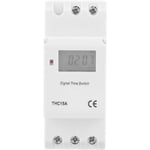 Commutateur de minuterie 15A, 220-240VAC 16A Digital LCD Power Weekly Programmable Timer Relay Switch DIN Rail Digital Programmable