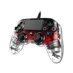 Commande Gaming Sans Fil Nacon PS4OFCPADCLRED Rouge Transparent PlayStation 4