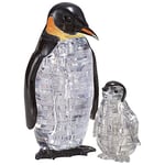 HCM Kinzel-3D Crystal Pinguinpaar Lapins Puzzle en Cristal 3D-Couple de Pingouins, 59187, Multicolore