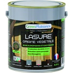 Greenplaisance - lasure bois exotique et europeens origine vegetale gris galet 2,5 litres