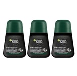 Garnier Men Magnesium Ultra Dry Roll-On Deodorant 50ml 3, 6 Pack