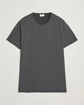 Filippa K Roll Neck Crew Neck T-Shirt Charcoal Grey