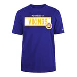 MINNESOTA VIKINGS New Era Cap NFL T-Shirt régulier à Encre Haute densité sérigraphie Graphique sur Le Devant Couleur Originale de l'équipe Unisexe Violet