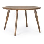 Table de salle à manger ronde vintage en manguier D120 - blany - bois foncé