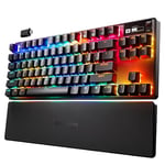 SteelSeries Clavier rapide HyperMagnetic gaming Apex Pro TKL Wireless - Format sans pavé numérique adapté à l’esport - Actionnement ajustable - Bluetooth - 2,4 GHz - USB-C - Anglais QWERTY