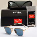 Ray-Ban Sunglasses Frank Titanium Polarized Gold Blue RB 8157 Frank 9217/T0 51mm