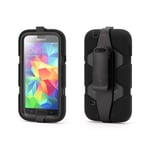 COQUE ANTI-CHOCS CLIP-CEINTURE SURVIVOR GRIFFIN POUR SAMSUNG S4 I9500 NOIR