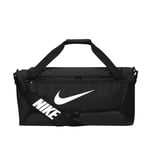 Nike Unisex Brasilia Swoosh Training 60L Duffle Bag (Black/White) - One Size