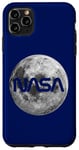 iPhone 11 Pro Max Retro NASA Worm Logo Full Moon Space Graphic Apollo Artemis Case